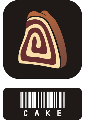 Download free food cake barcode icon